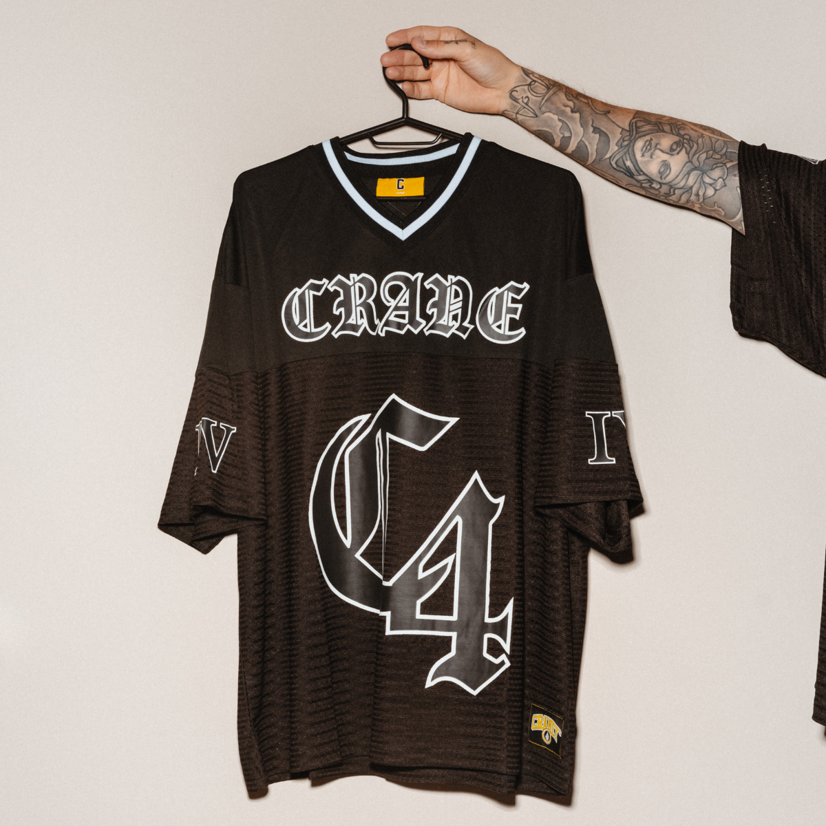 MESH JERSEY BLACK WHITE