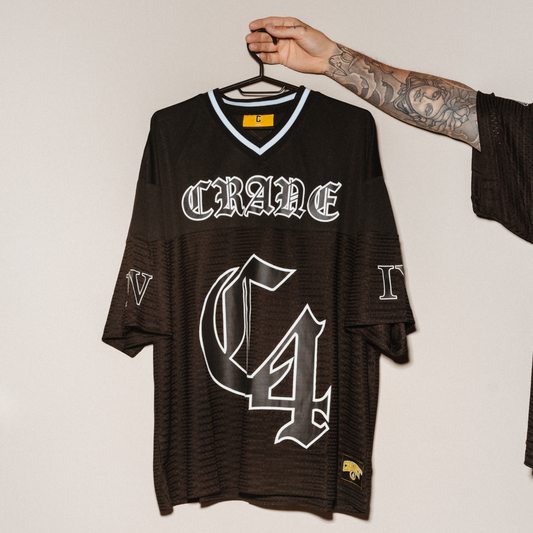 MESH JERSEY BLACK WHITE