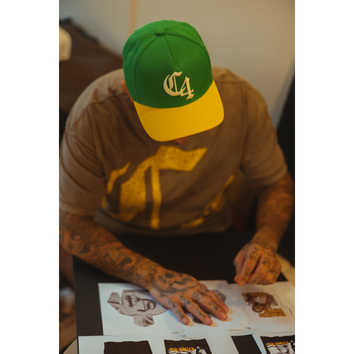 C4 CAP GREEN YELLOW