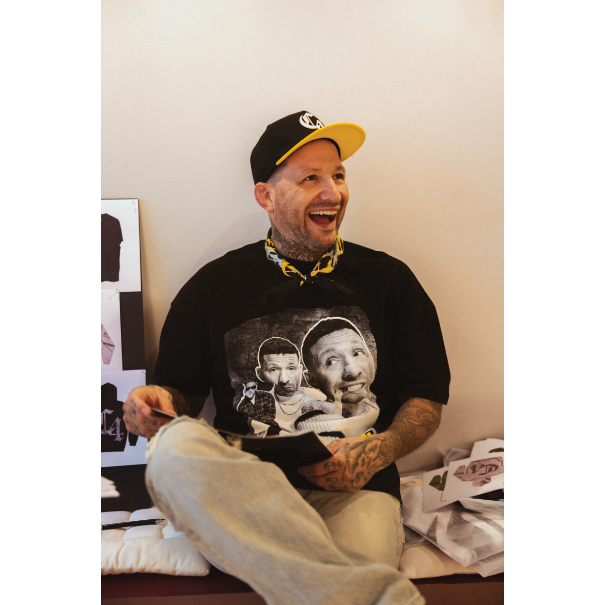 C4 BANDANA BLACK YELLOW