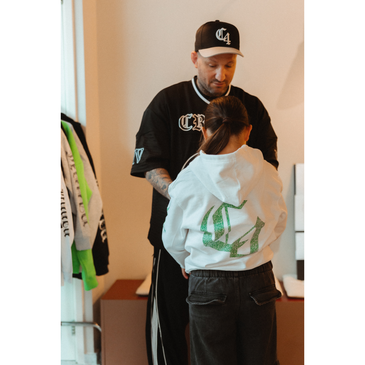 C4 KIDS HOODIE WHITE